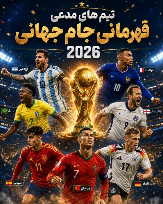 تحلیل تیم های مدعی قهرمانی جام جهانی 2026 | شانس قهرمانی تیم ها 1 تحلیل تیم های مدعی قهرمانی جام جهانی 2026 | شانس قهرمانی تیم ها