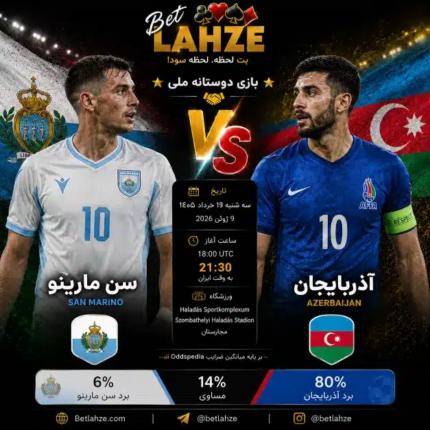 فوتبال آذربایجان مقابل سن مارینو؛ ترکیب، جایگاه 19 خرداد 1 فوتبال آذربایجان مقابل سن مارینو؛ ترکیب، جایگاه 19 خرداد