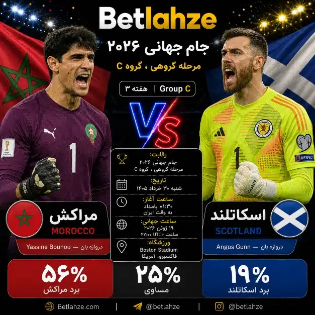 فوتبال اسکاتلند مقابل مراکش؛ ترکیب و پیش بینی 30 خرداد