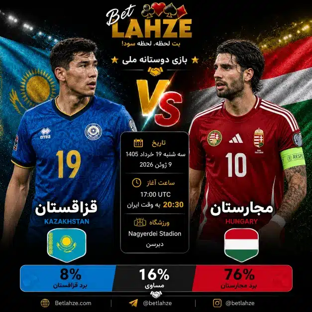 فوتبال مجارستان مقابل قزاقستان؛ ترکیب، جایگاه 19 خرداد