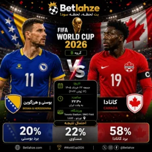 فوتبال کانادا مقابل بوسنی؛ ترکیب، جایگاه 22 خرداد